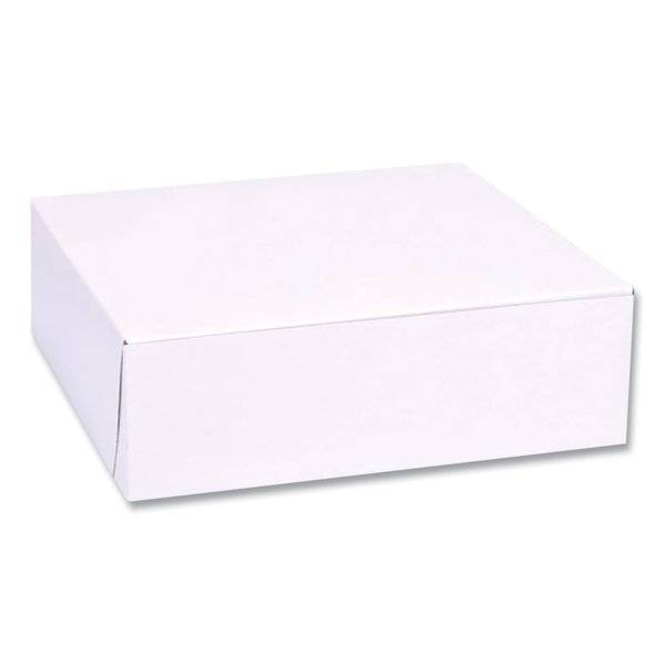 Sct White One-Piece Non-Window Bakery Boxes, Standard, 8 x 2.5 x 8, White, Paper, 250PK 1533